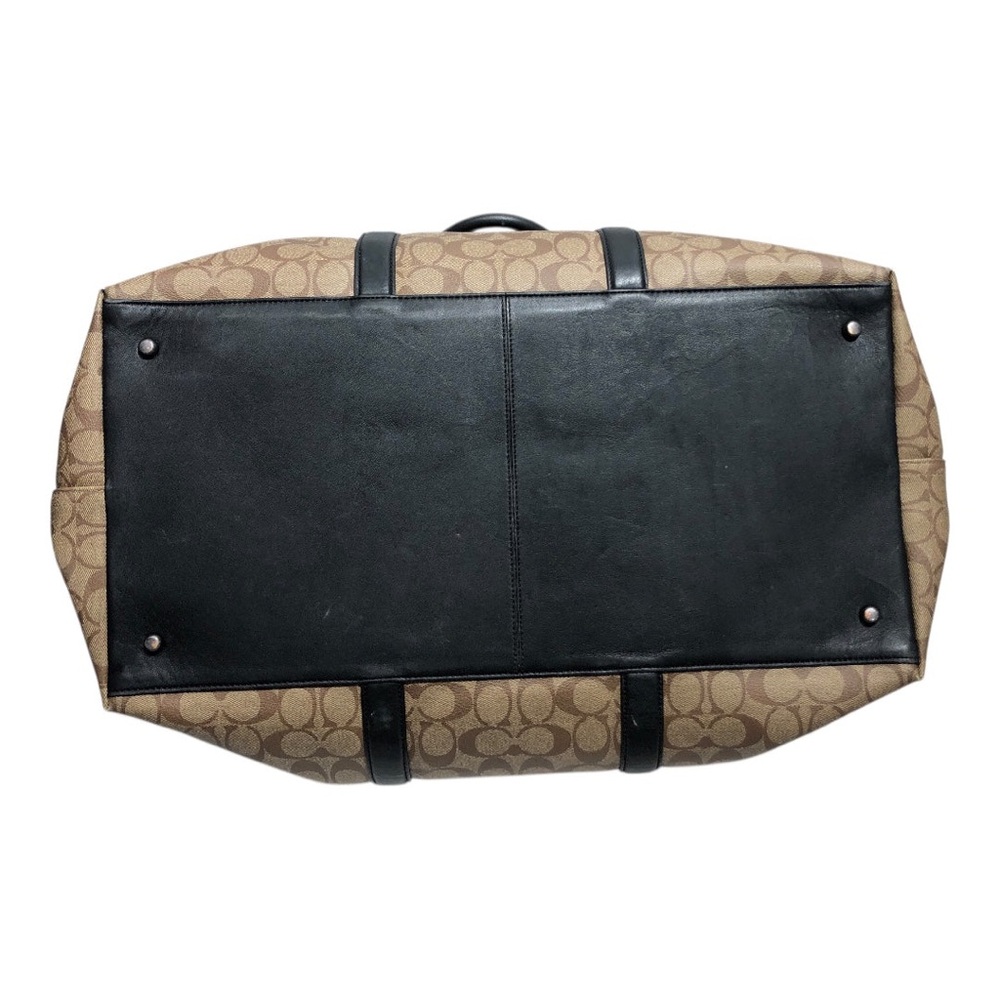 Coach Men's Tan and Black Signature Duffel Bag - Picture 3 of 4